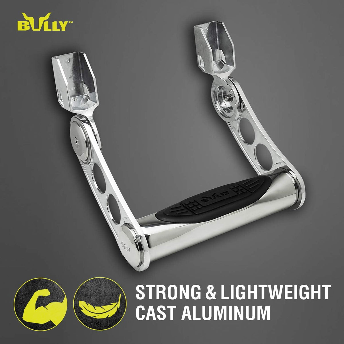 Black Aluminum Adjustable Side Hoop Step Pack of 2 G191