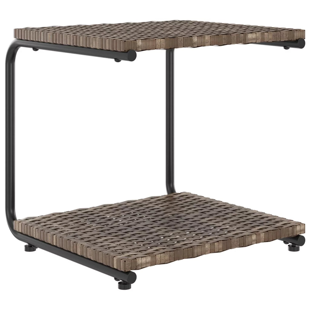Brown Poly Rattan 2-Person Patio Sun Bed with Cushions N90934