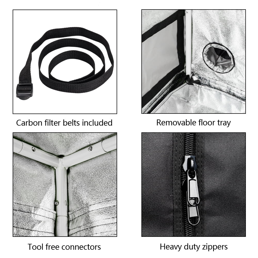 Black Hydroponic Plant Growing Tent with Window K85713