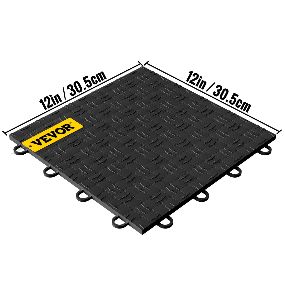 Black Interlocking Garage Floor Tiles G5217