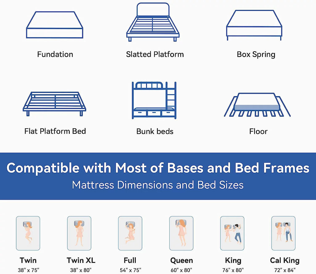 White 8 inch Memory Foam Queen Size Mattress E90781