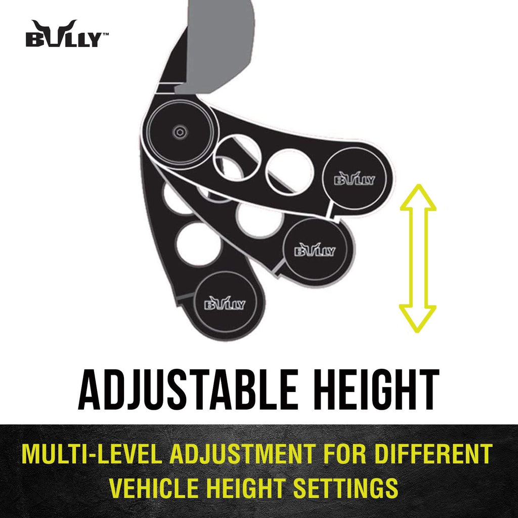 Black Aluminum Adjustable Side Hoop Step Pack of 2 G191
