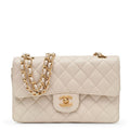 Quilted Medium Double Clamshell Off-White L2440