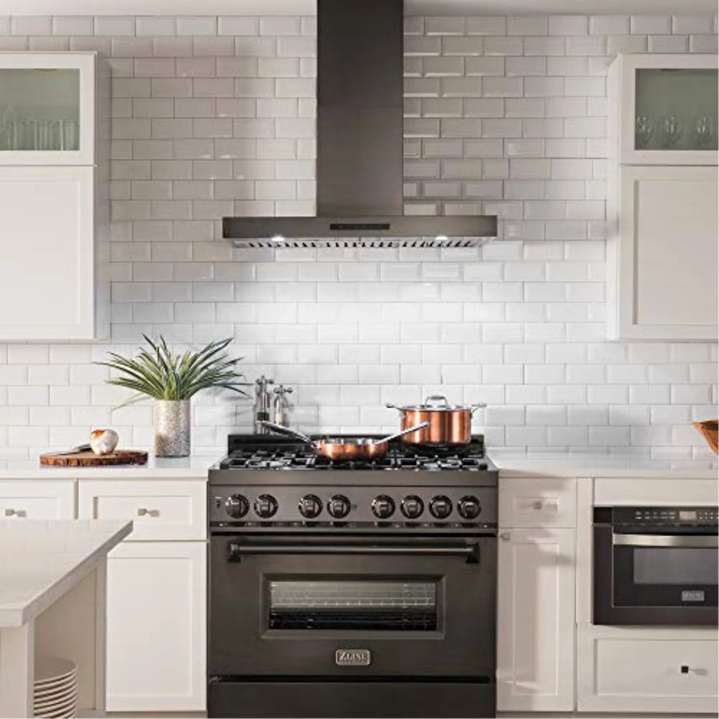 30 in. Black Stainless Steel Wall Range Hood D9330