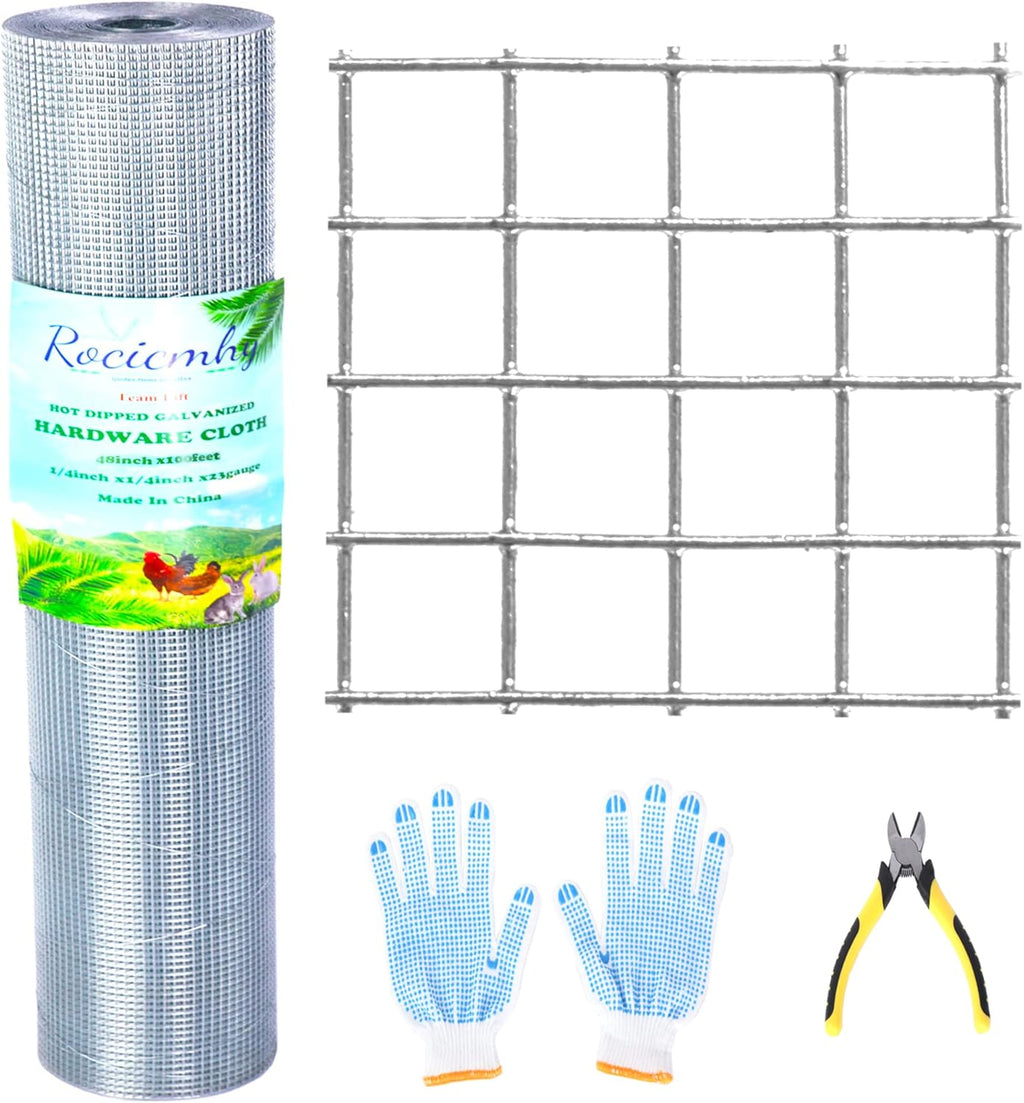 48x100 1/4 Inch 23Ga Galvanized Welded Wire Mesh Roll A2750