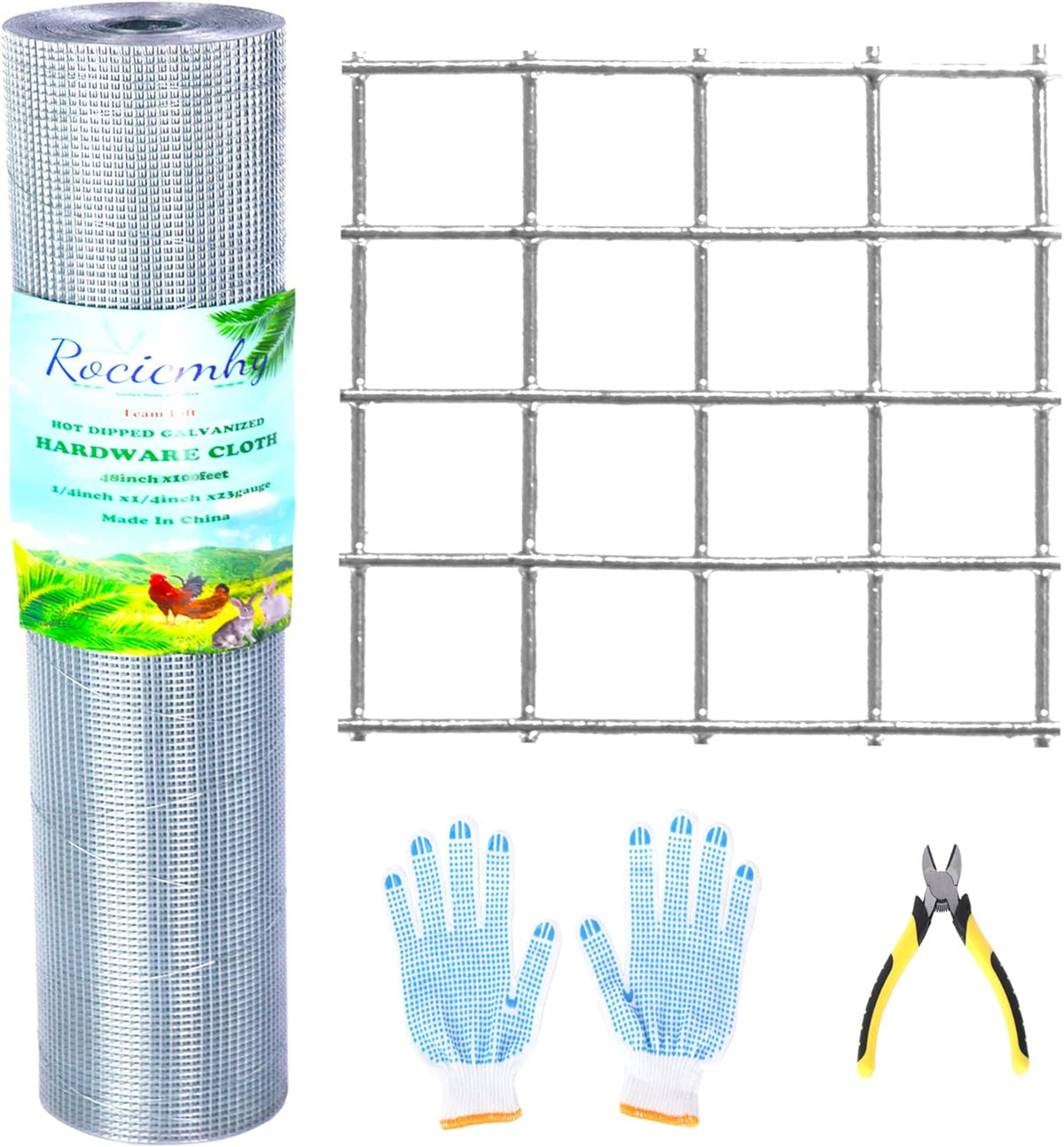 48x100 1/4 Inch 23Ga Galvanized Welded Wire Mesh Roll A2750