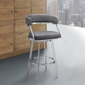 Brushed Stainless Steel Swivel Bar Stool F176