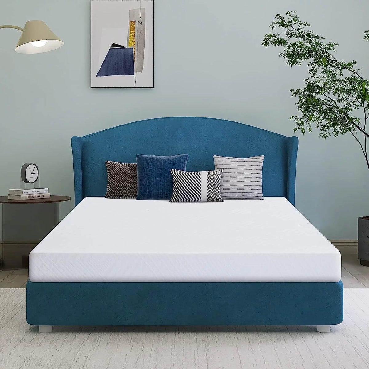White 8 inch Memory Foam Queen Size Mattress E90781