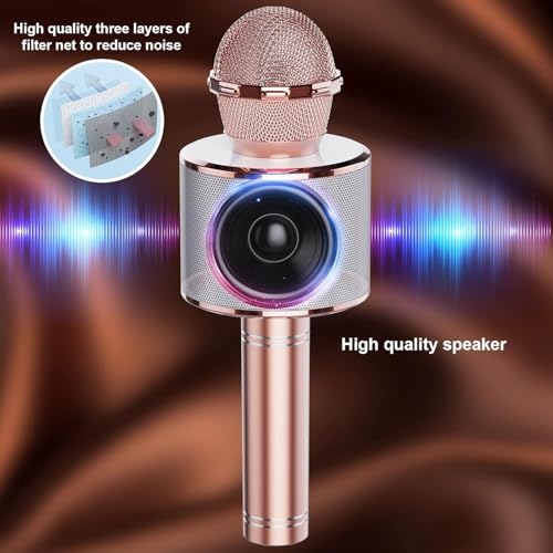 Wireless Bluetooth Karaoke Microphone 2 Pack Handheld Mic Speaker T221