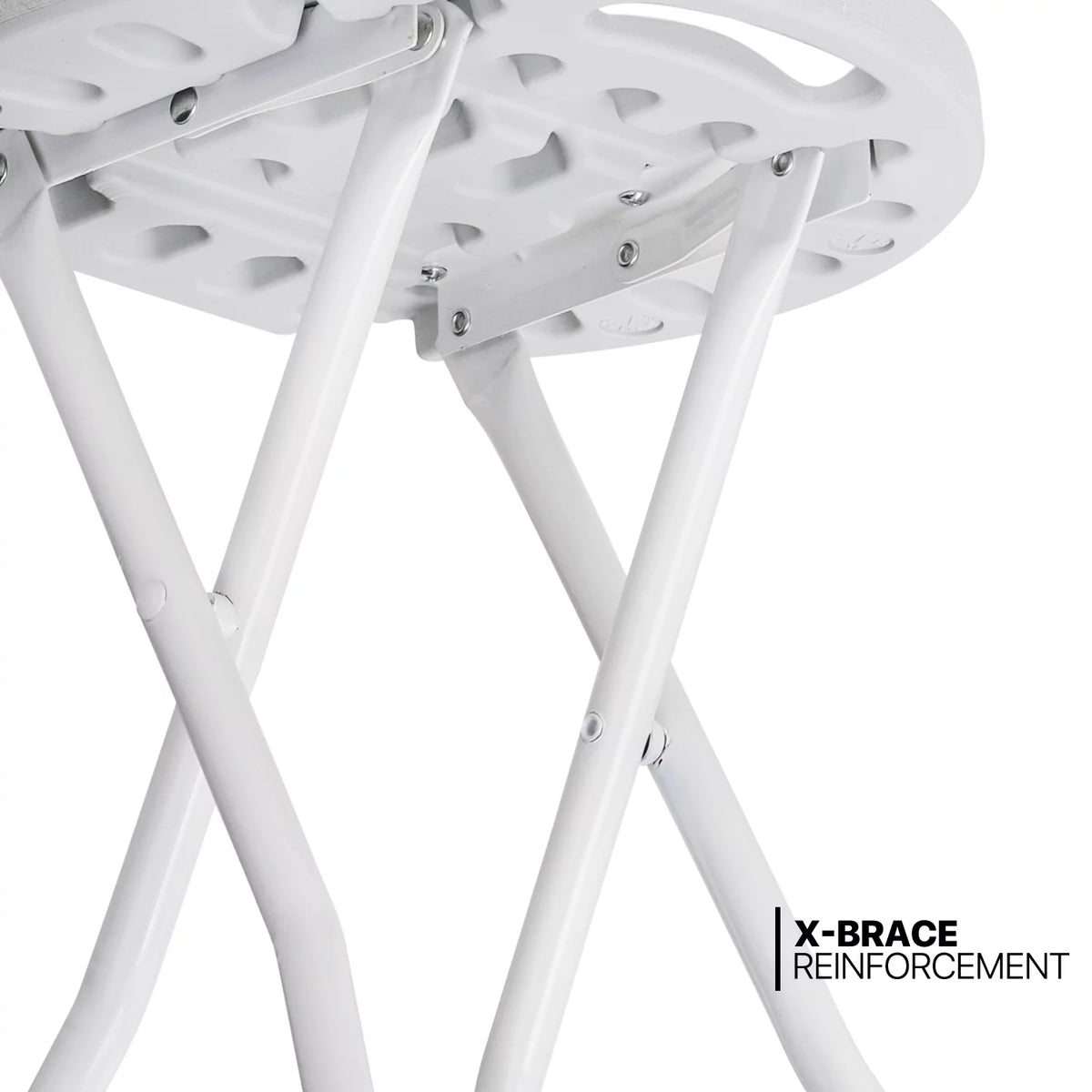 13 Pieces 5.5 FT White Folding Table and Chair Set O69915