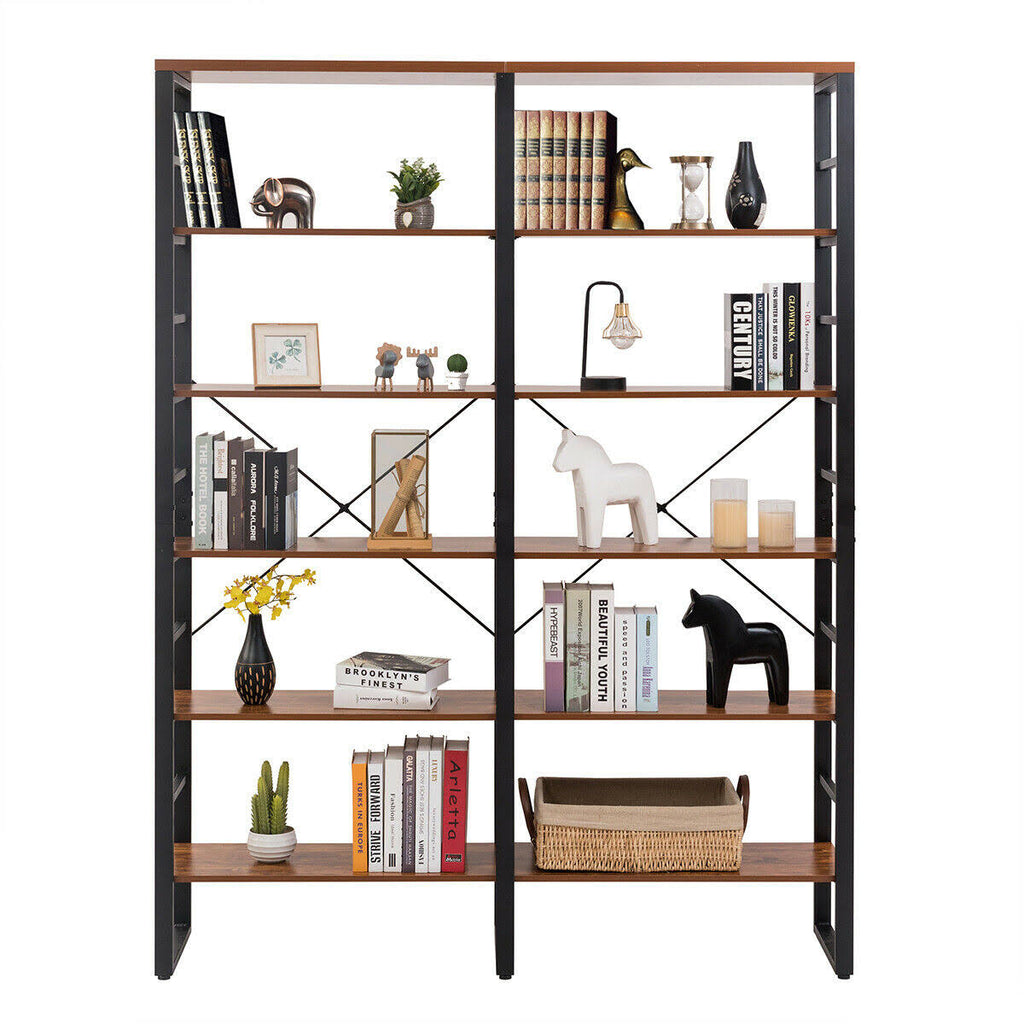 6-Shelf Bookcase Metal Storage Shelf T689919