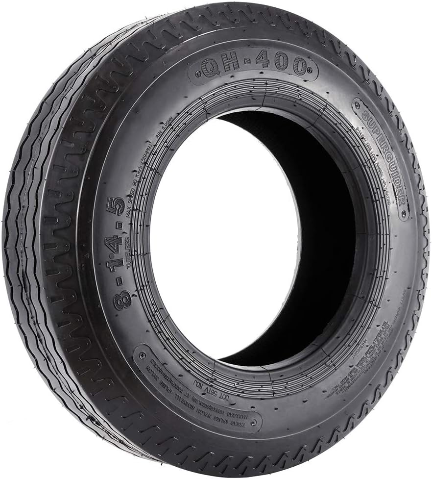 Set of 2 Heavy Duty Trailer Tires 8-14.5 Load Range G 14PR L2440