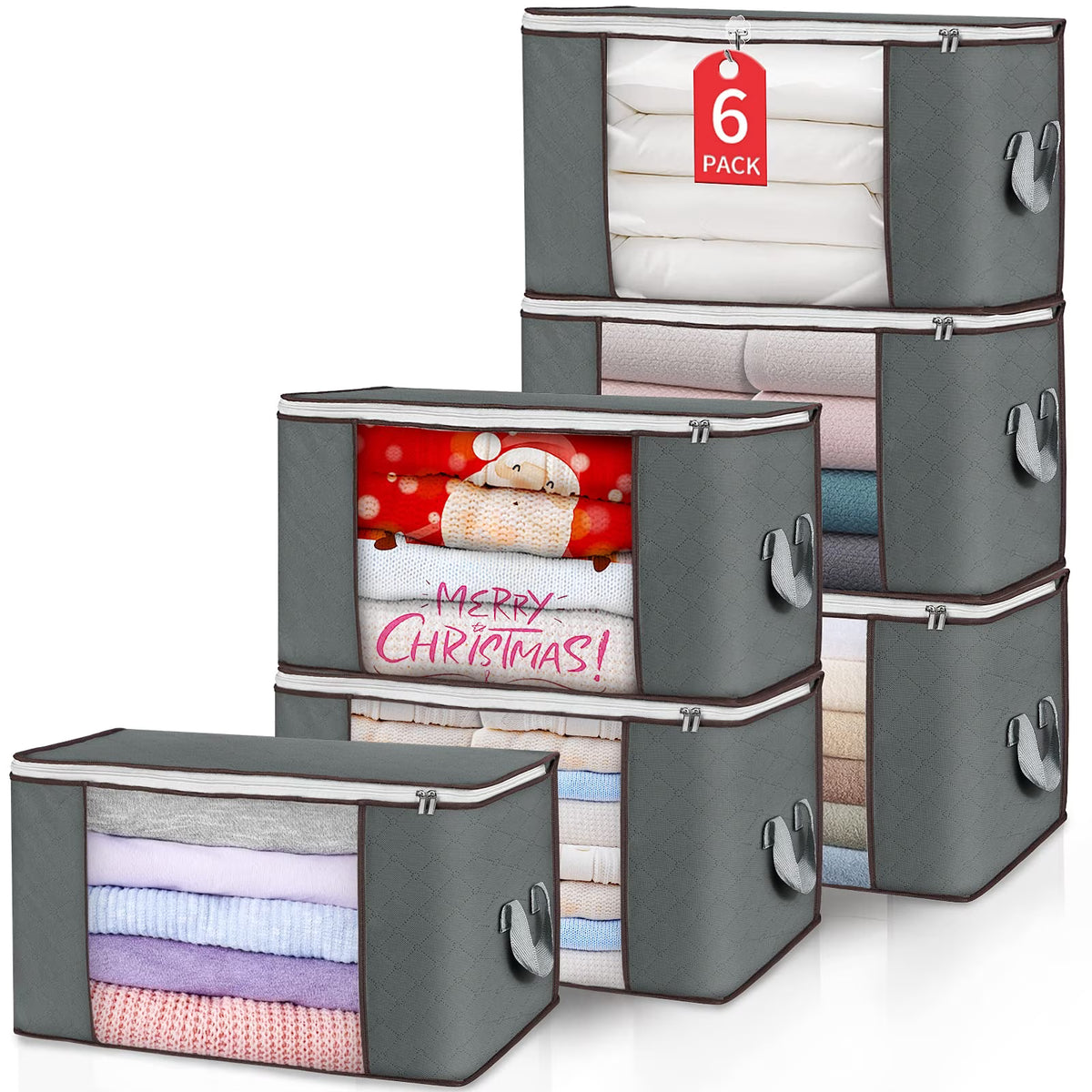 90L Foldable Clothes Storage Bags with Handles X7472