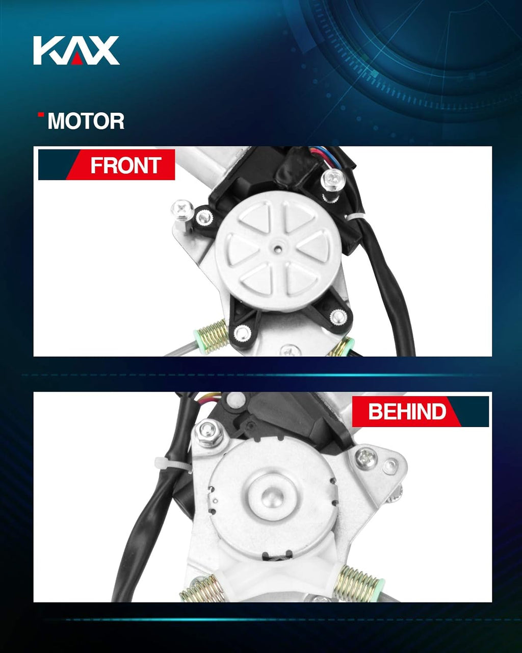 Power Window Motor and Regulator Assembly Front Left Driver Pack of 2 N415