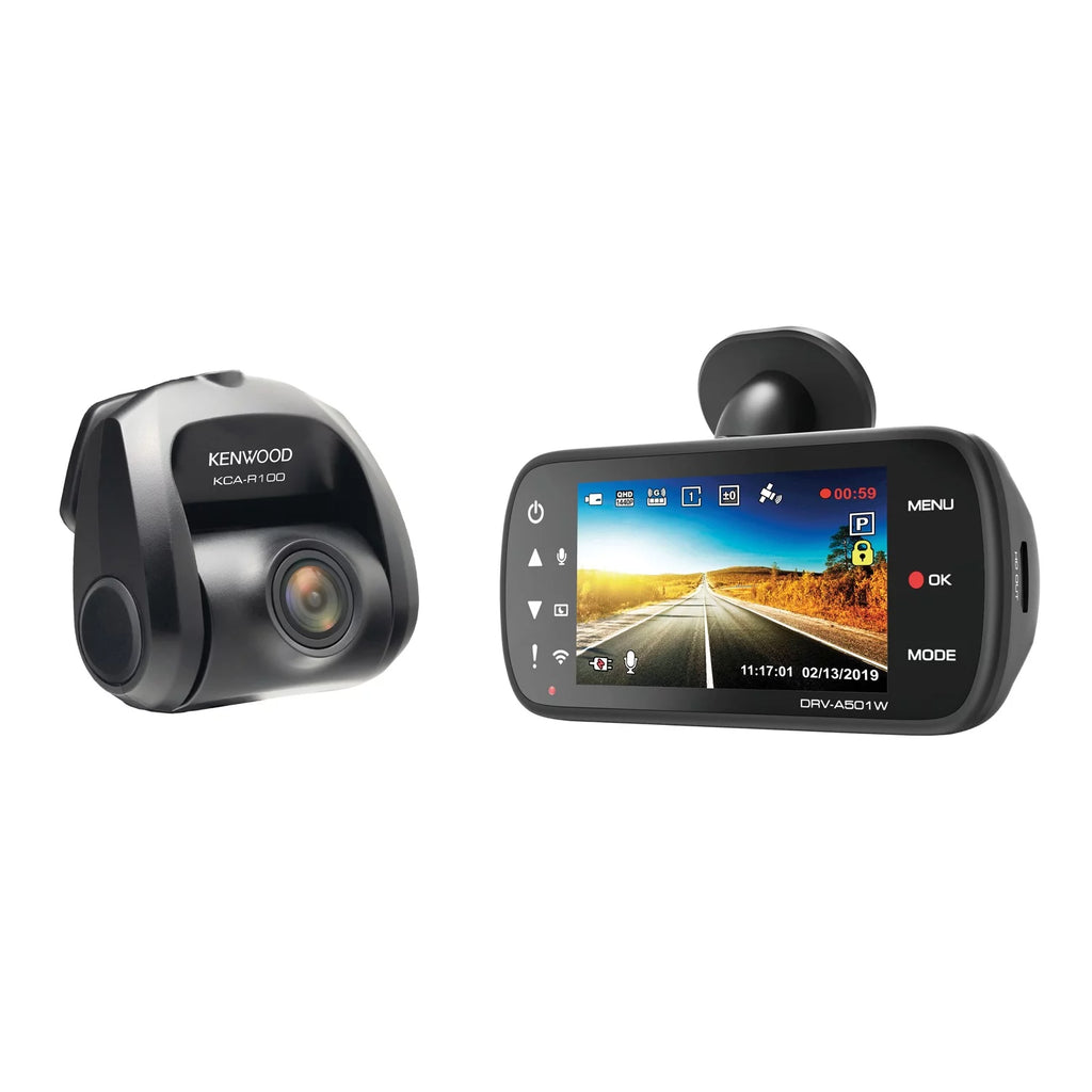 Dual-Camera Wide-Quad HD Drive Recorder with 3-Inch LCD K265