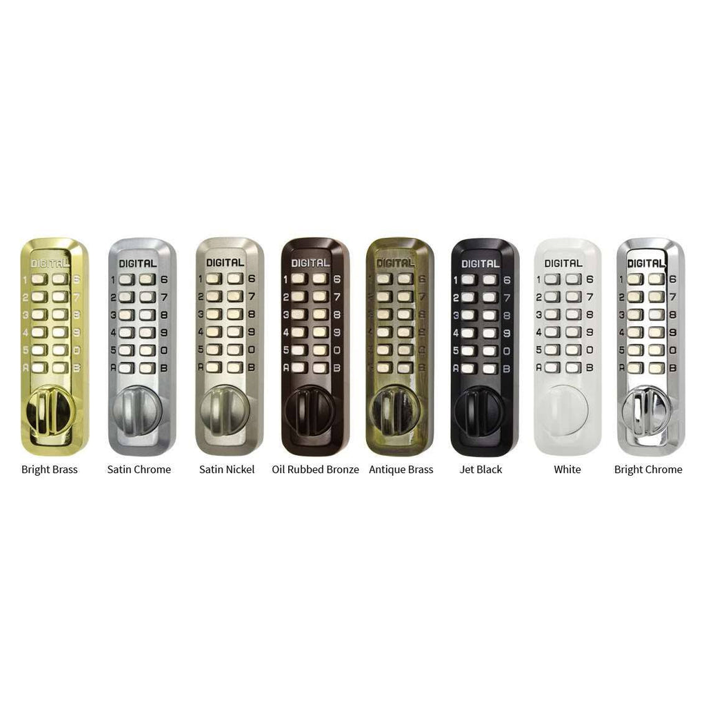 Bright Brass Mechanical Keyless Surface Mount Slide Deadbolt X38087