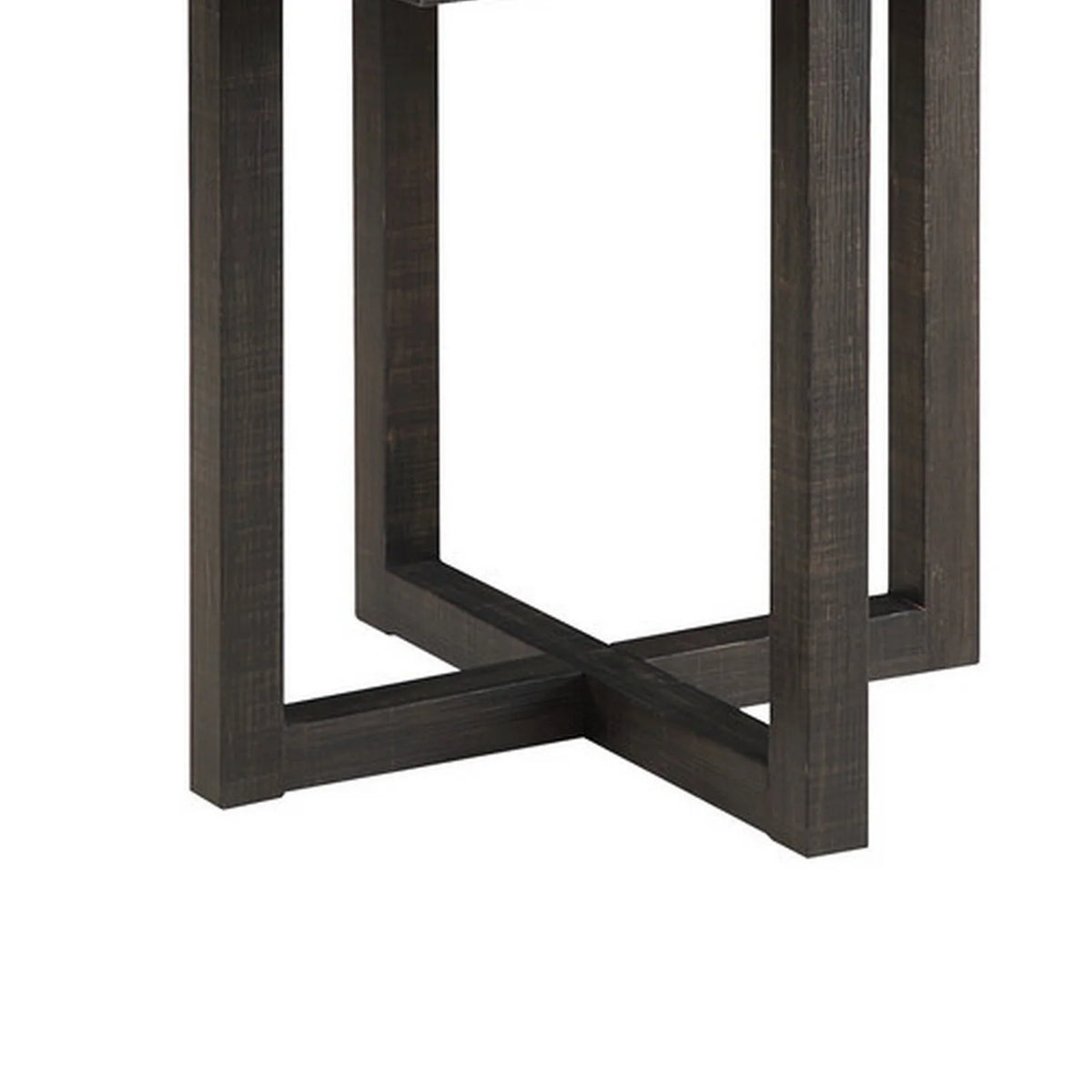 Gray Oak 6 Piece End Table & Nesting Ottoman Set R73541