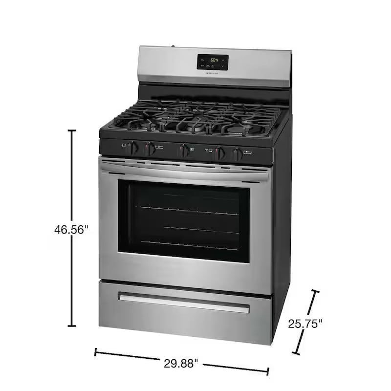 5 Burner Freestanding Gas Range in Stainless Steel S407