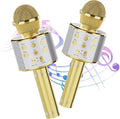 Wireless Bluetooth Karaoke Microphone 2 Pack Handheld Mic Speaker T221