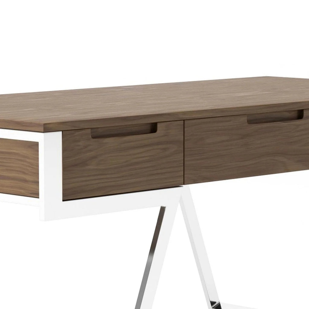 63 Inch Office Desk with 3 Drawers and Stainless Steel Legs B3060