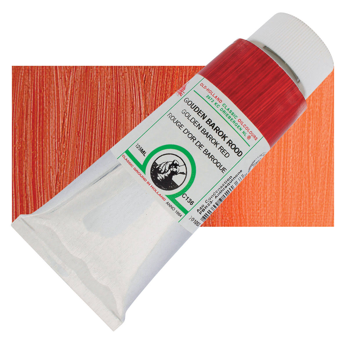 Golden Barok Red Oil Color, 125 ml Tube J965