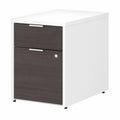 2 Drawer File Cabinet Storm Gray White R75036