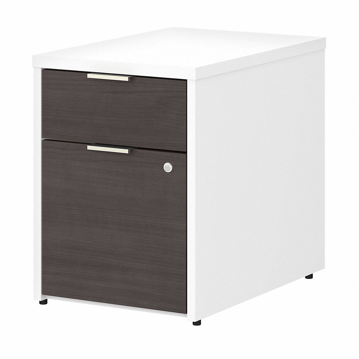 2 Drawer File Cabinet Storm Gray White R75036