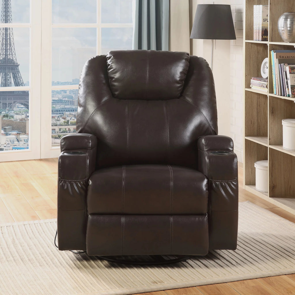 Brown Swivel Rocker Recliner J3169