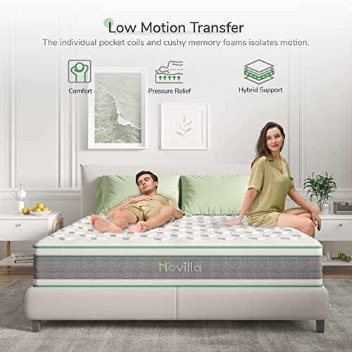 King Size 14 Inch Gel Memory Foam Hybrid Mattress I271