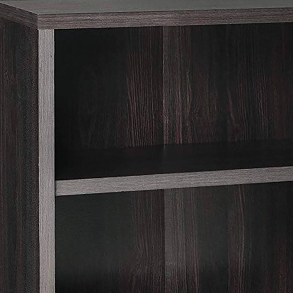 3-Shelf Bookcase Black Walnut P5107