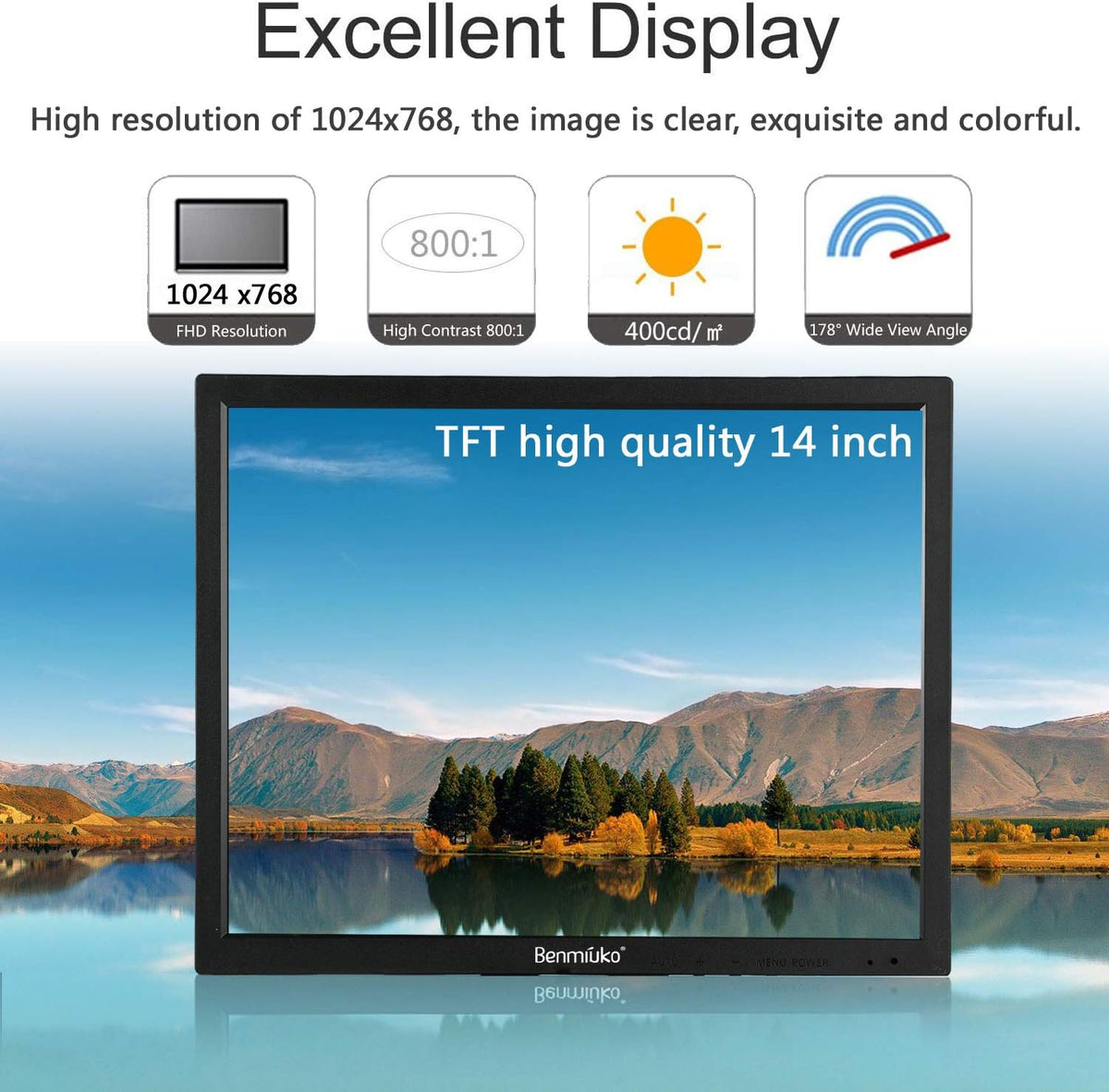1024x768 HD CCTV Monitor with Built-in Speaker B172365