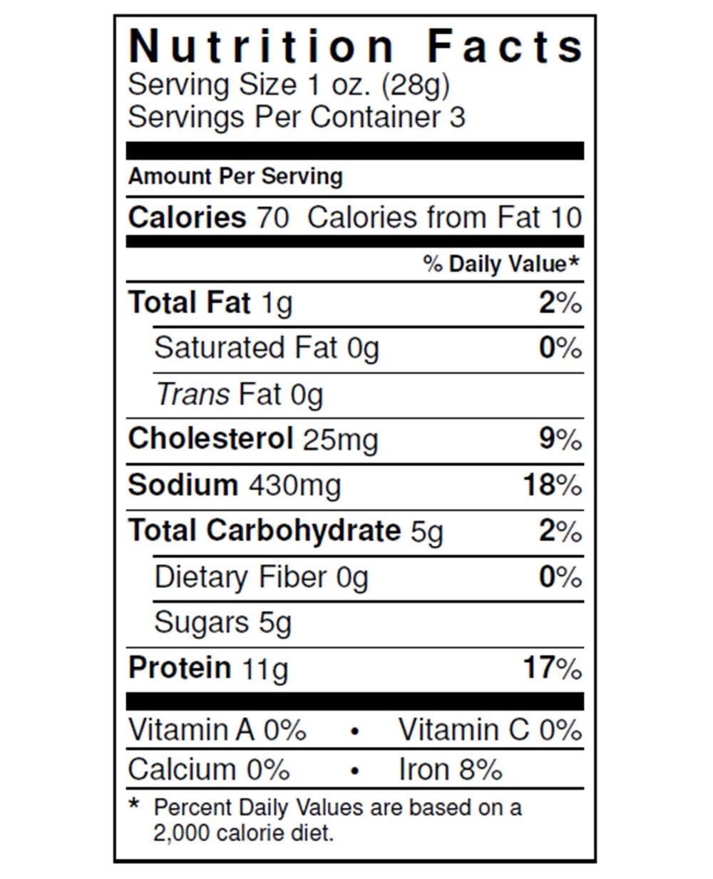 Thick Cut Real Steak Strips 3 Ounce Pack O157