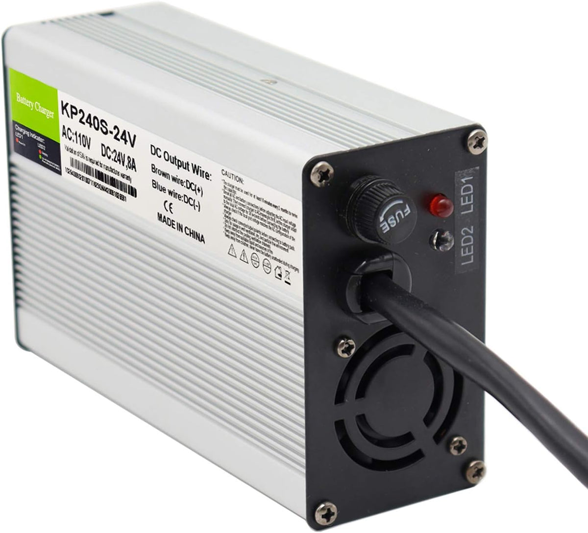 24V 8A Battery Charger with 3-Pin XLR Connector, Pack of 2 U336