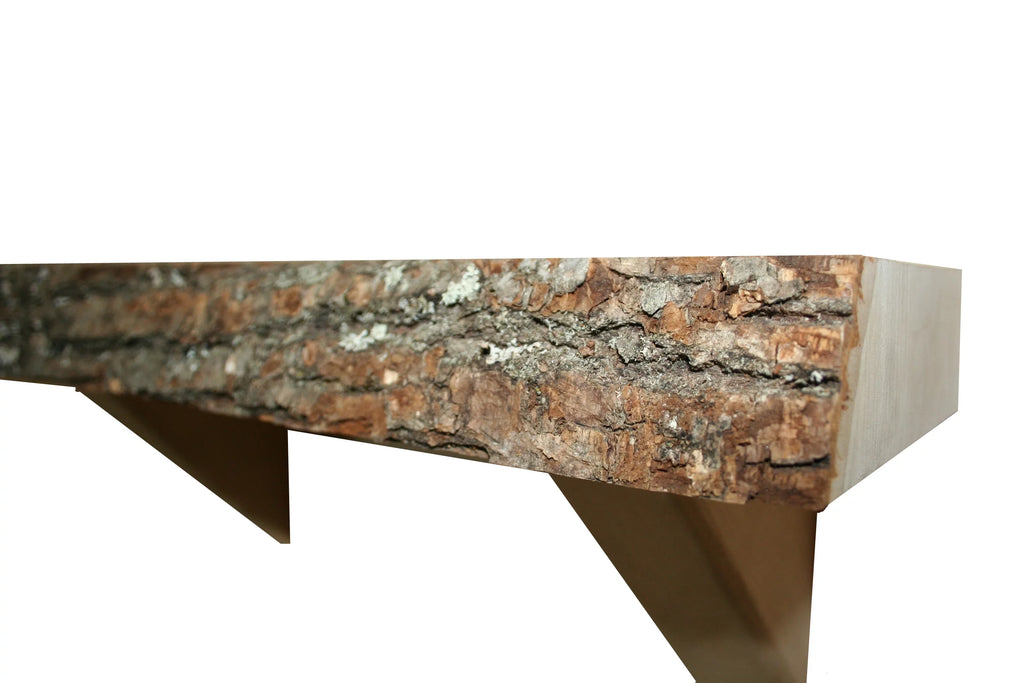Basswood Bark Edge Wall Shelf D162