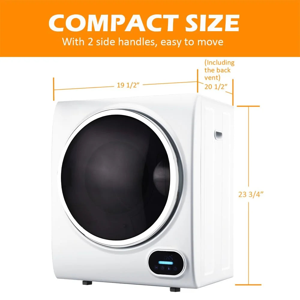 850W 1.50 cu. ft Electric Compact Laundry Dryer with Stainless Steel Drum E41679