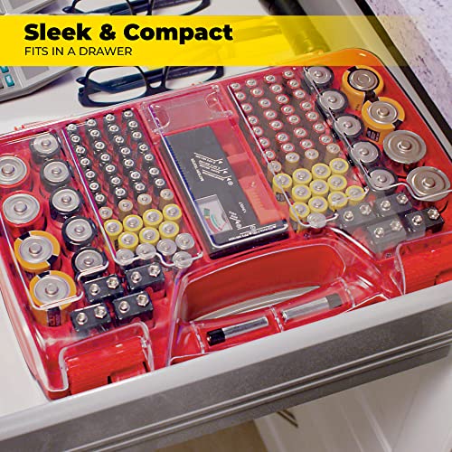 Battery Organizer Storage Case with Tester N867