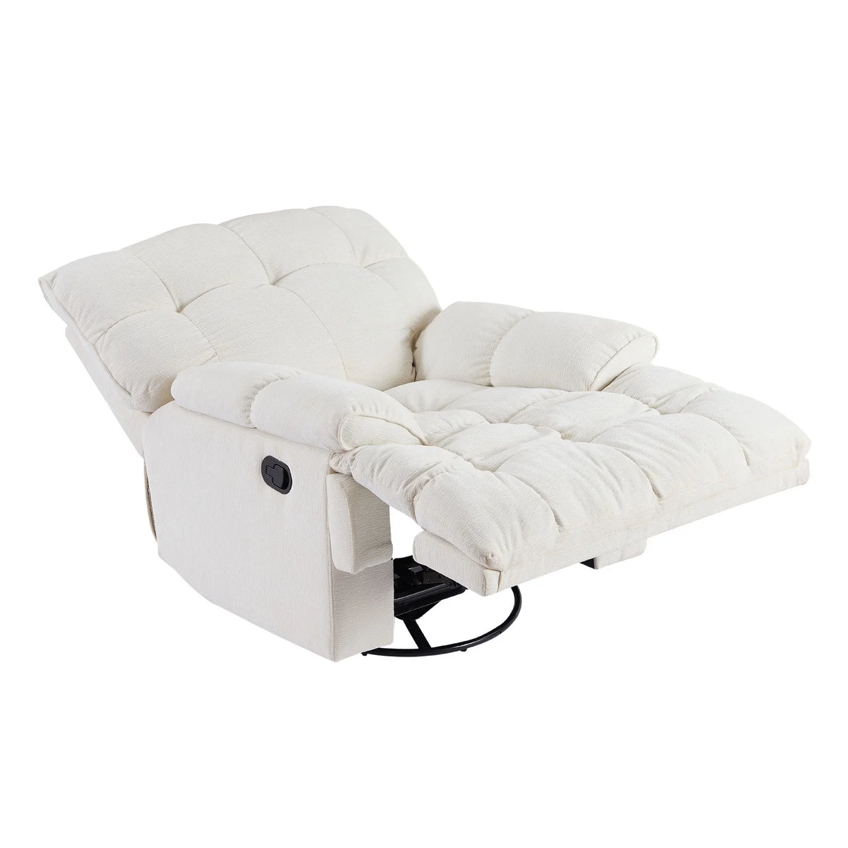 Cream Fabric Reclining Chair O43336