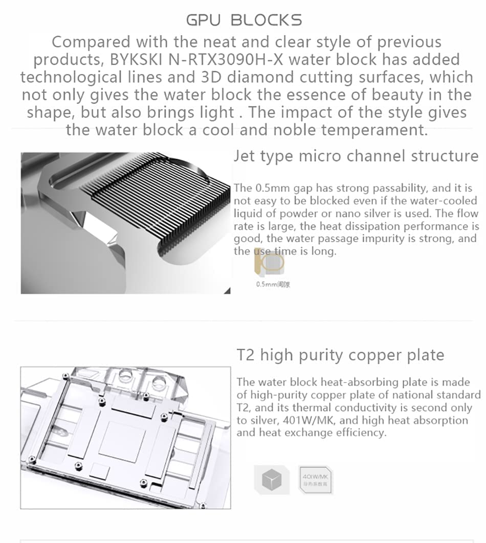 GPU Water Cooling Block with Backplate X6009