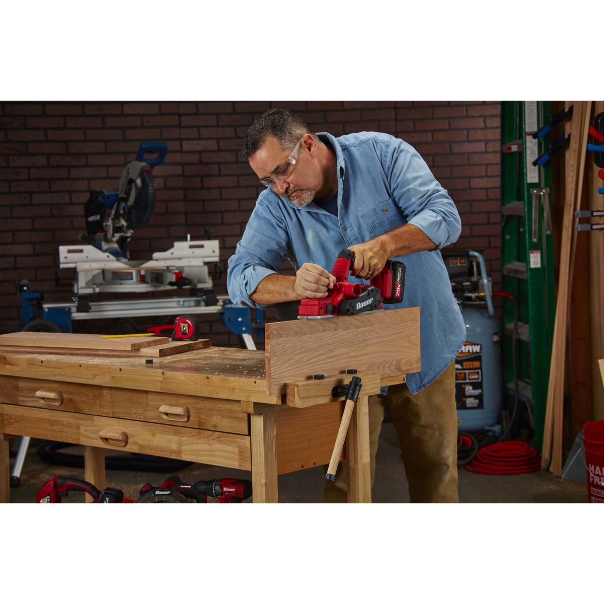60 in. 3-Drawer Hardwood Workbench X43725