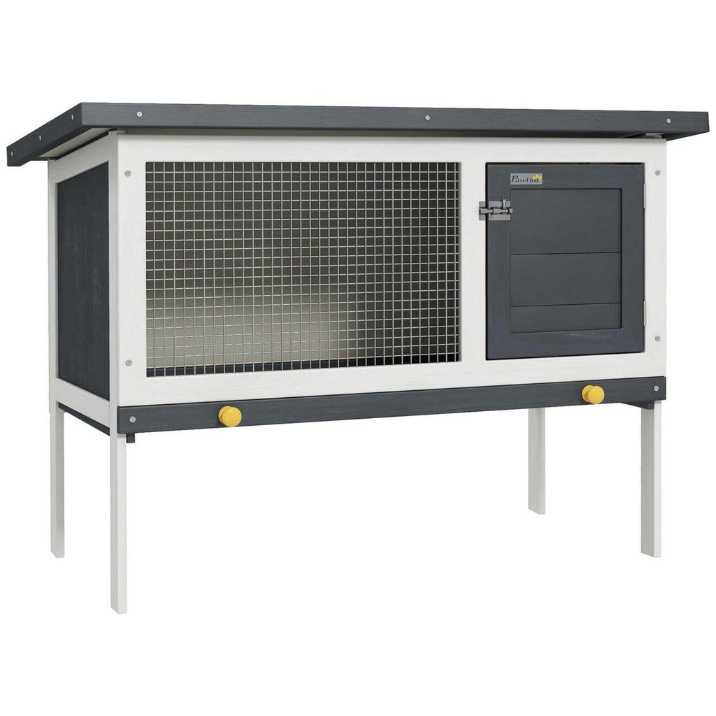 Wooden Rabbit Hutch with Pull-Out Tray P3724