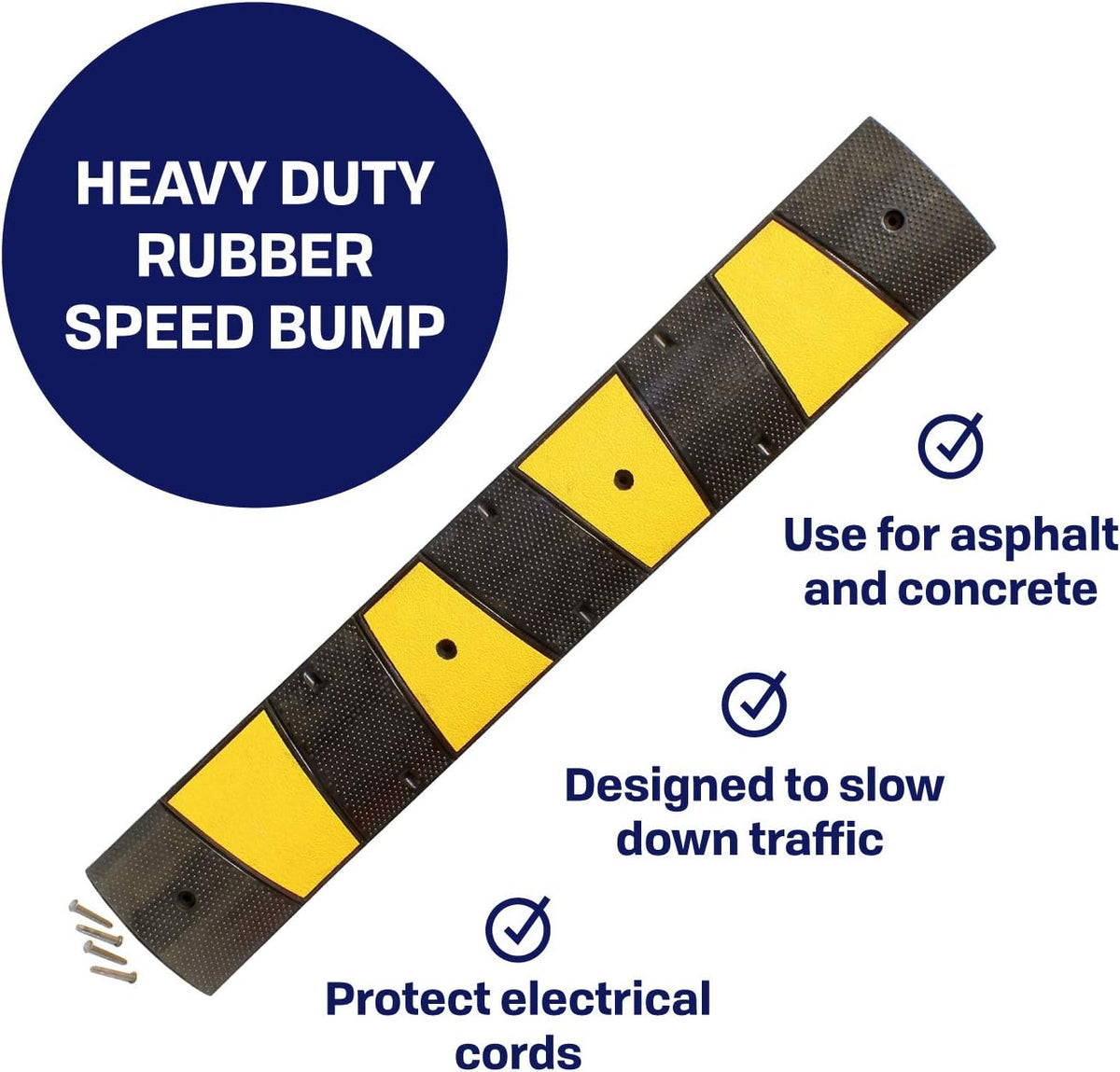 6 FT Rubber Speed Bump Cord Protector K2856