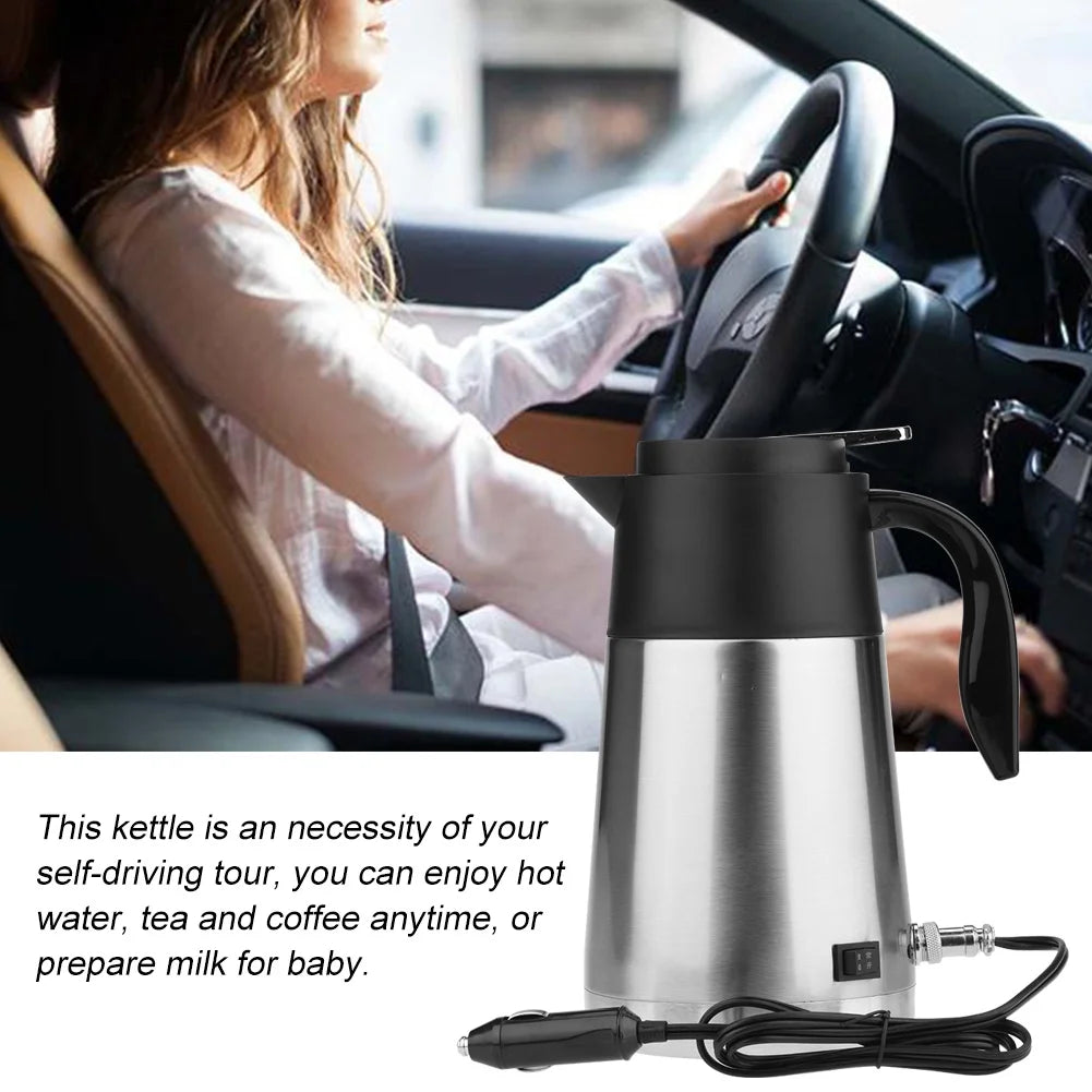 Car Water Heater Portable 1300ml 12V Kettle Bottle Z23463