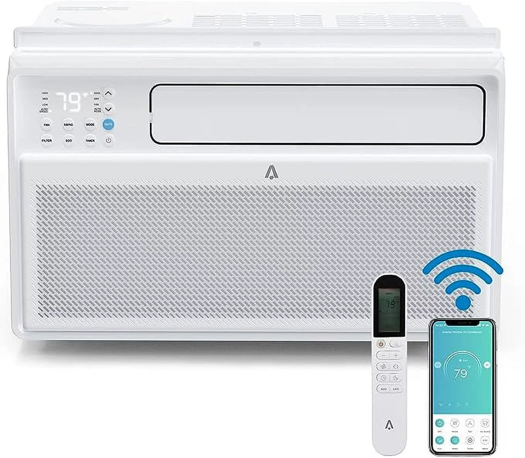 8,000 BTU Smart Window Air Conditioner with Remote Control L3968