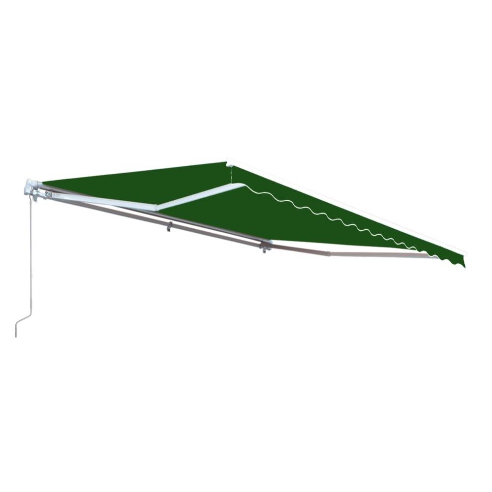 Motorized Retractable Patio Awning, Green N2053