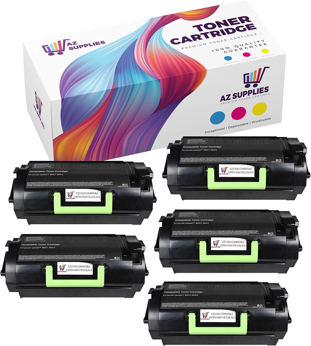 5 Packs Compatible Extra HIGH Yield Black Toner Cartridge M852