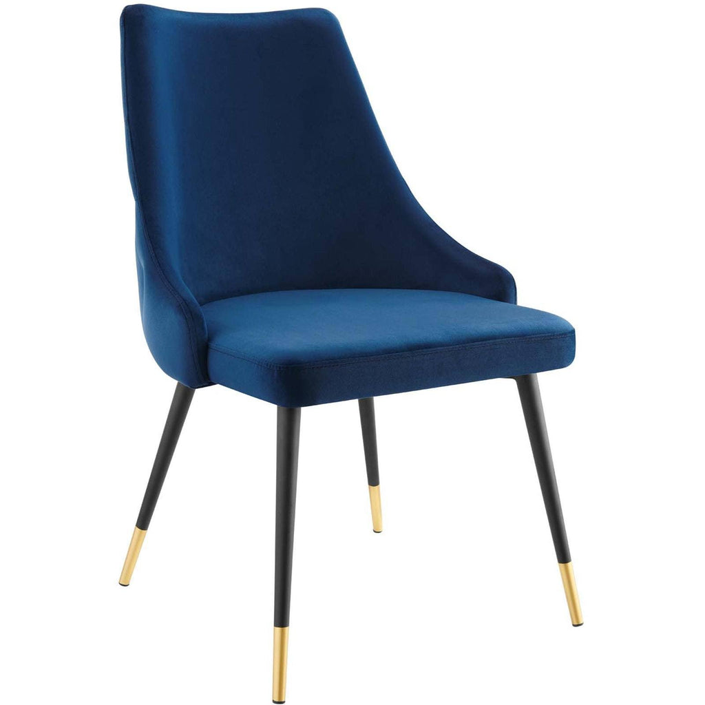 Navy Tufted Velvet Dining Side Chair A466