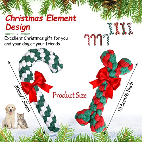 16 Pieces Christmas Dog Rope Toys Q864