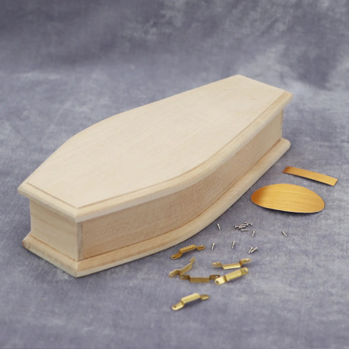 1/12 Scale Miniature Wooden Coffin DIY Decoration R9185