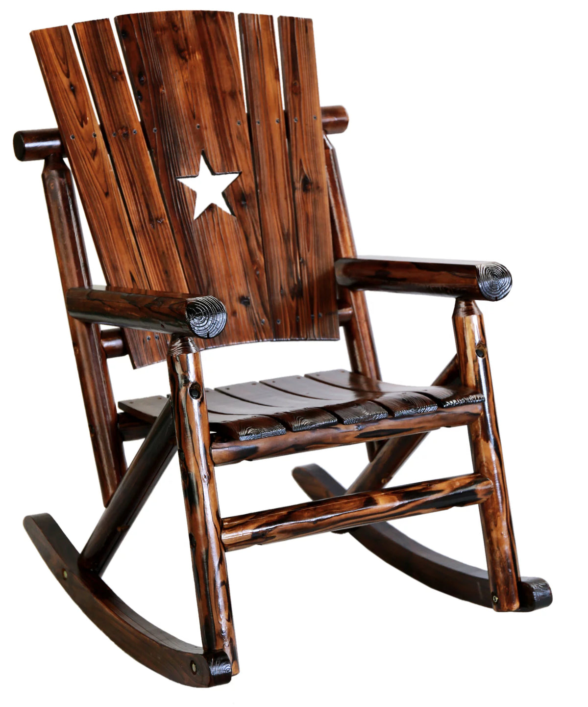 Brown Wood Outdoor Rocker G7638