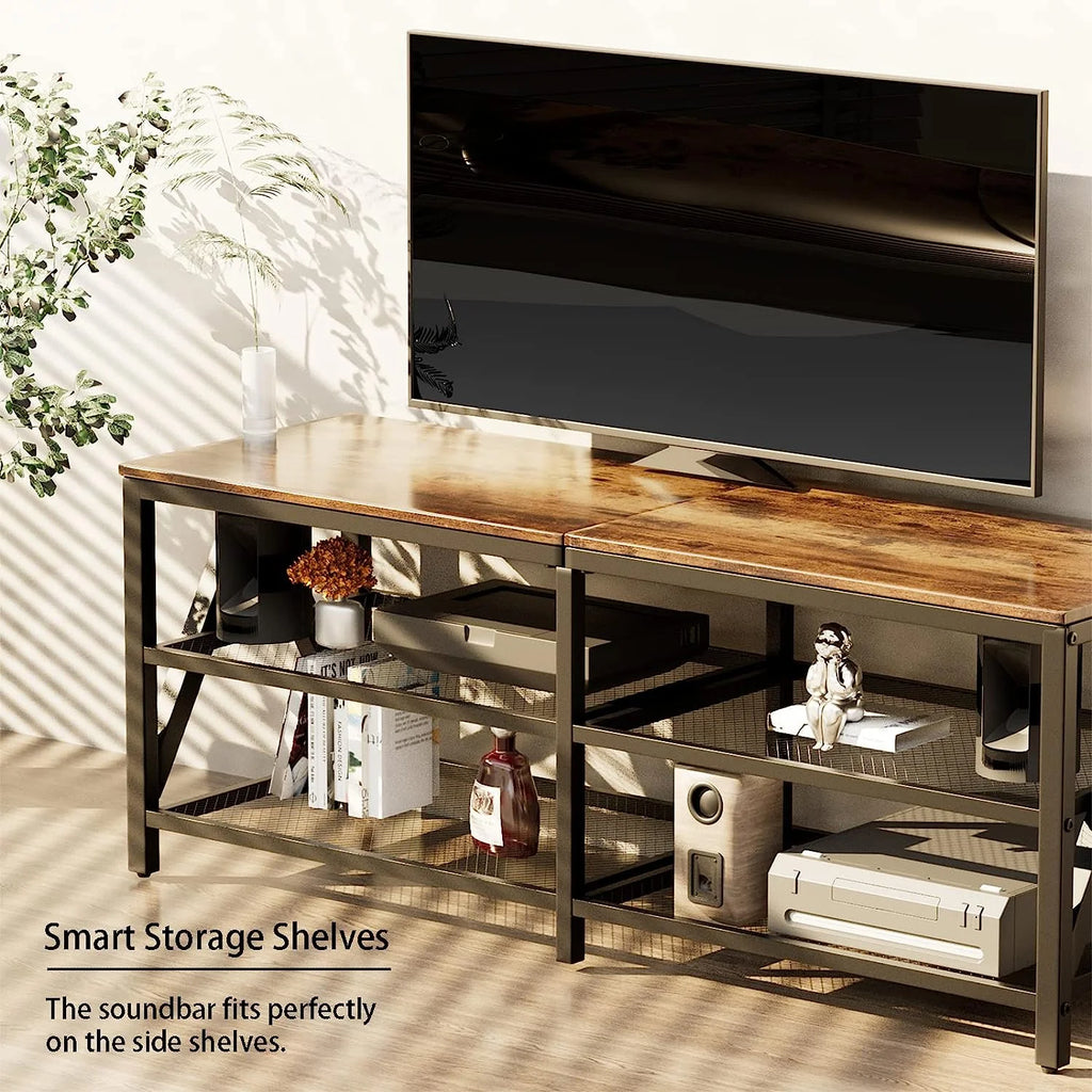 60 65 Inch 3-Tier TV Stand with Metal Frame K122